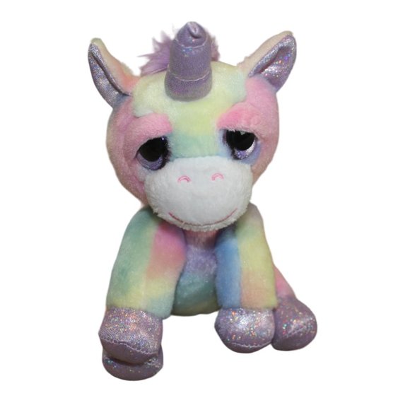 Russ Nova Unicorn Plush Stuffed Animal Toy Purple Lil Peepers Sparkle Tie Dye 7" - Picture 1 of 6